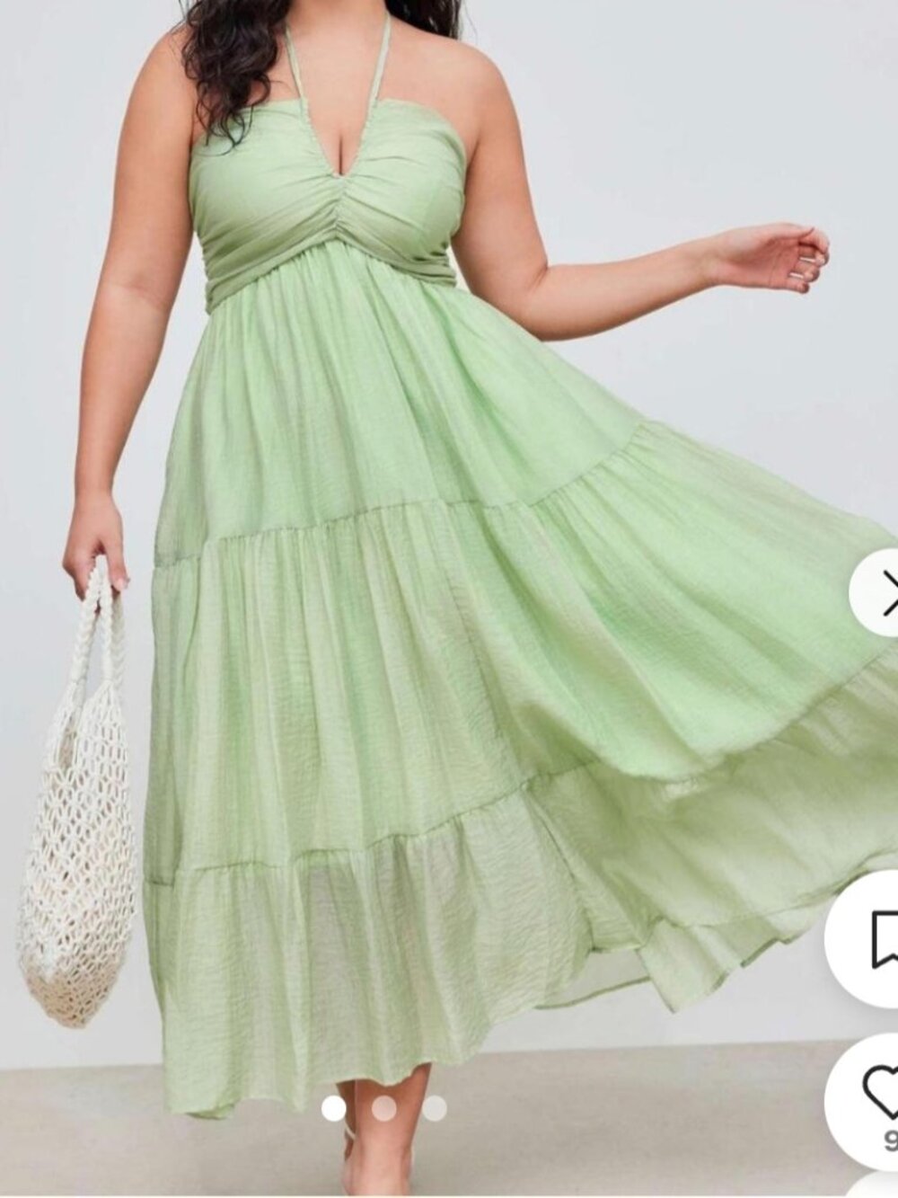 Green Halter Maxi Dress